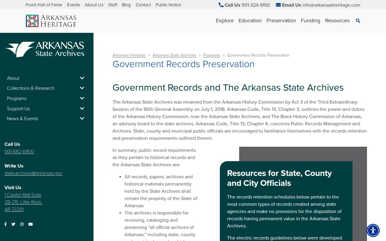 Arkansas State Archives information for older Chicot County arrest records